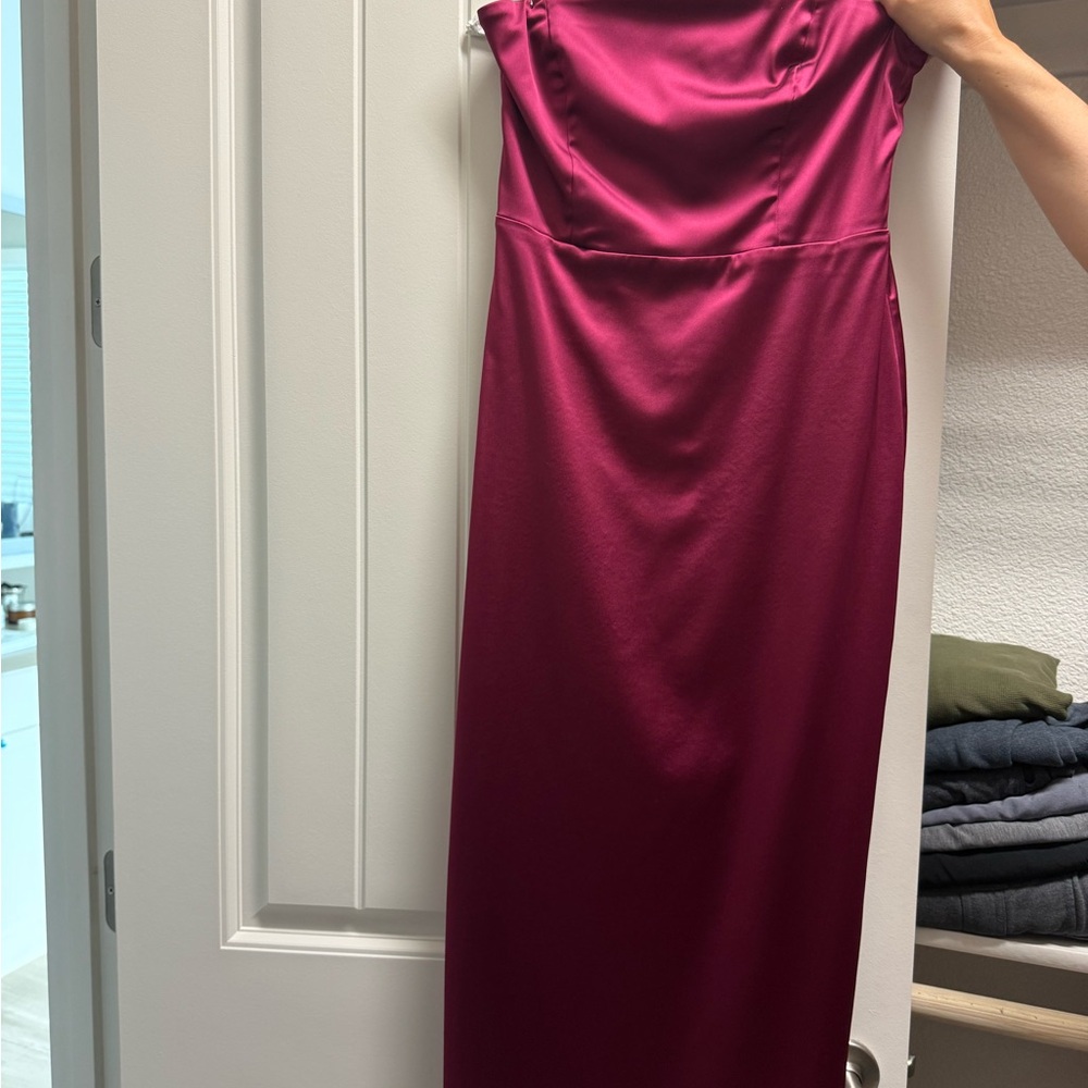 Abercrombie & Fitch Pink Ruched Sheath Dress Cowl Neck